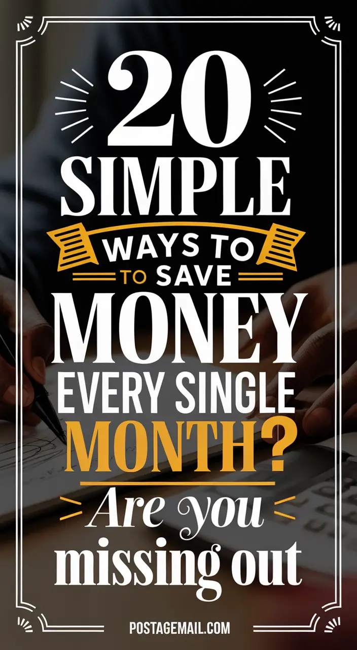 20 Ways to Save Money Every Month