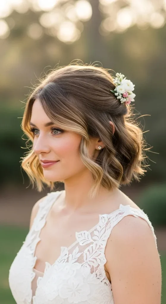 How to Style Short Hair for a Beautiful Wedding Day Look